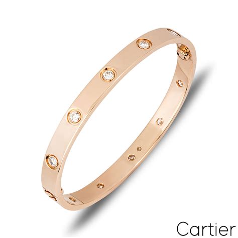 cartier love bracelet diamonds rose gold|cartier rose gold bracelet price.